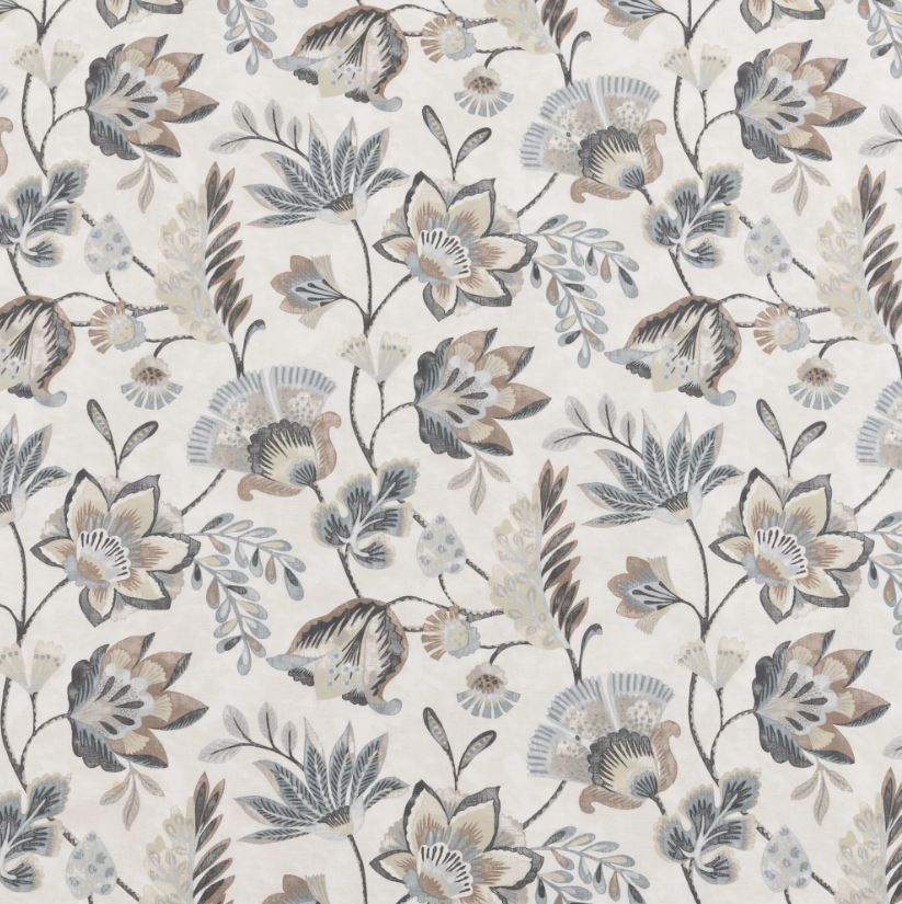 Beaumont Textiles Papyrus Lotus Slate Fabric
