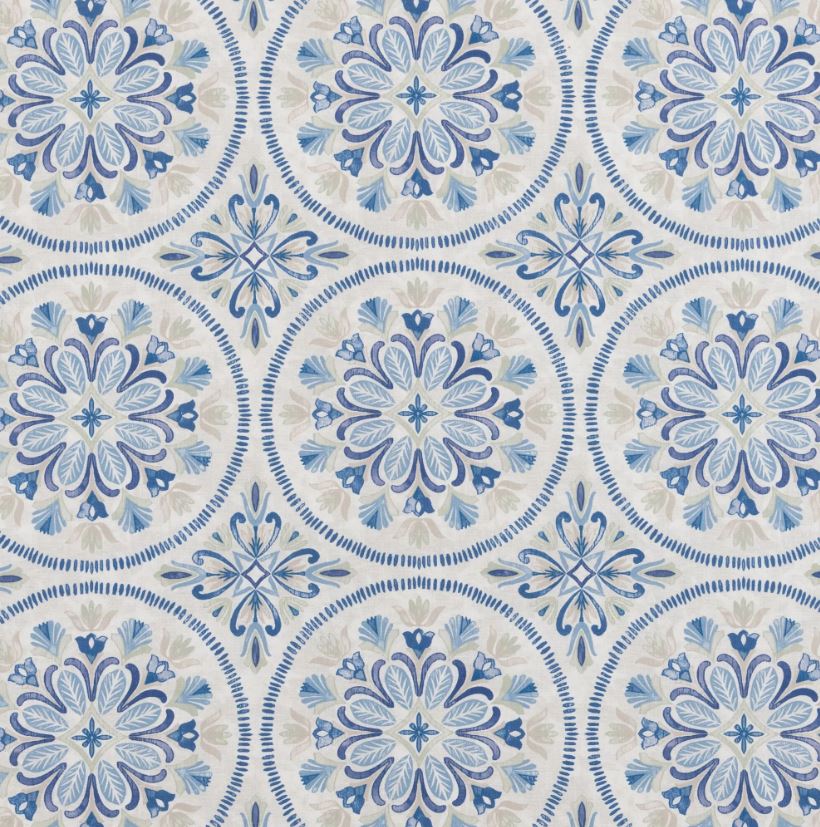 Beaumont Textiles Papyrus Tamarix Sapphire Fabric