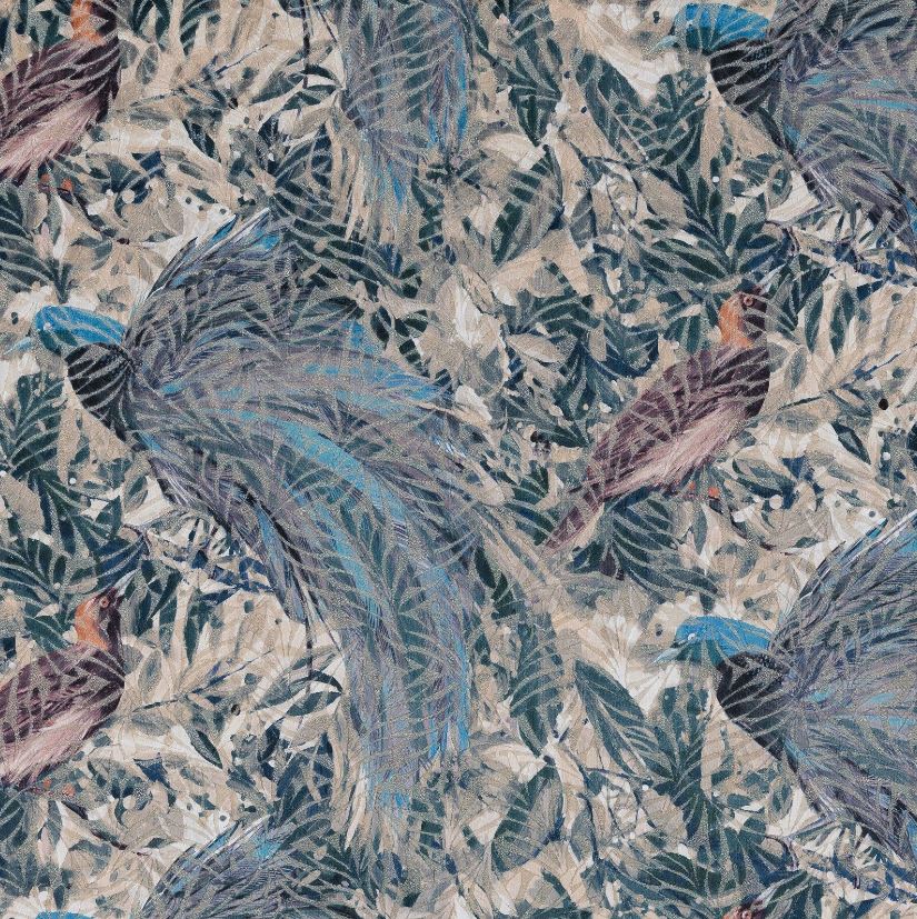 Beaumont Textiles Tribal Raggiana Lagoon Fabric