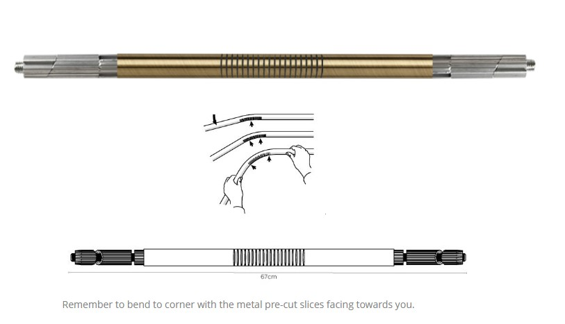 Speedy 28mm Corner Baypole Joint Antique Brass