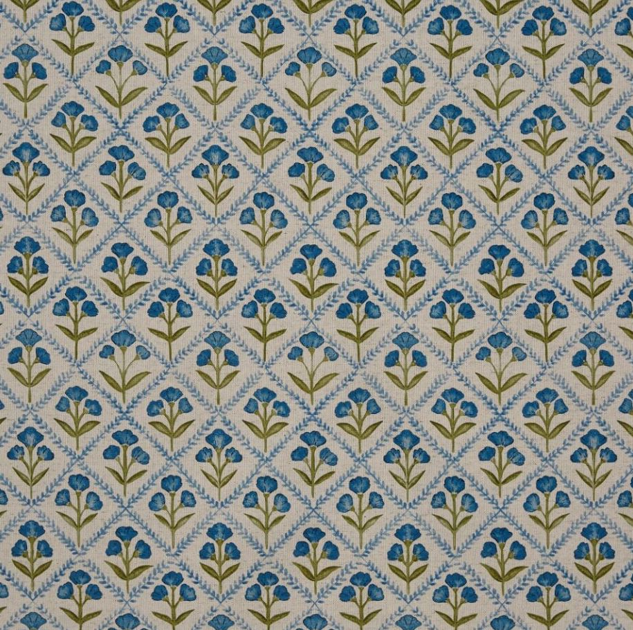 Prestigious Textiles Greenhouse Chatsworth Cornflower Fabric