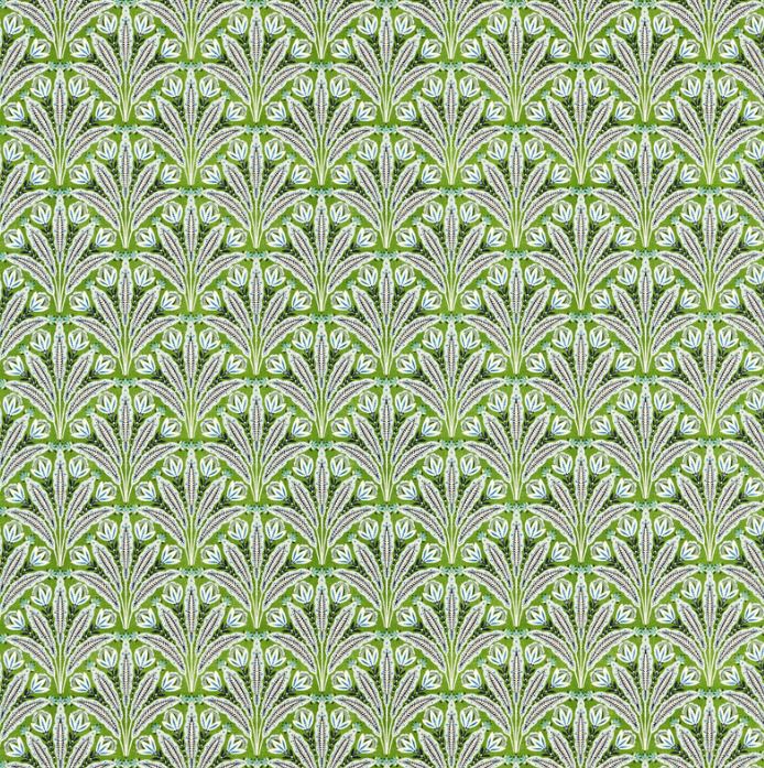 Clarke & Clarke Secret Garden Attingham Cobalt/Green Fabric