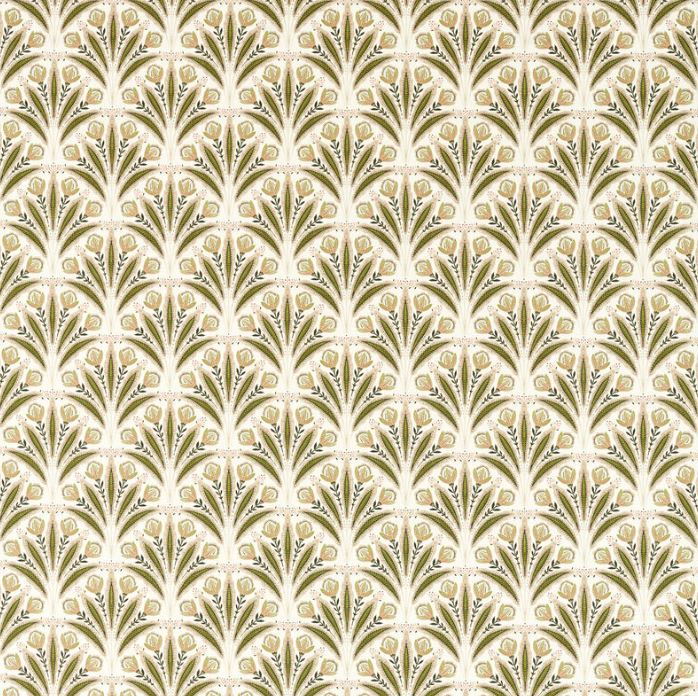 Clarke & Clarke Secret Garden Attingham Sage/Blush Fabric