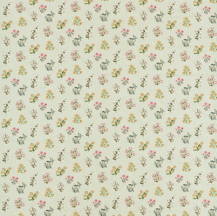 Clarke & Clarke Secret Garden Leiden Blush/Sage Fabric