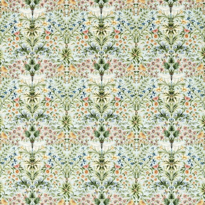 Clarke & Clarke Secret Garden Mirabell Seaglass Fabric
