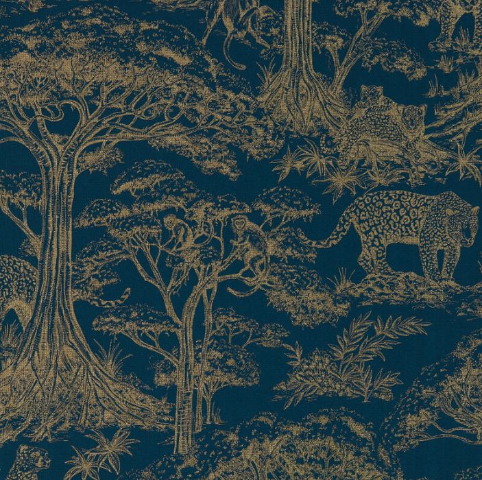 Clarke & Clarke Breegan Jane Kisumu Midnight/Luxe Wallpaper