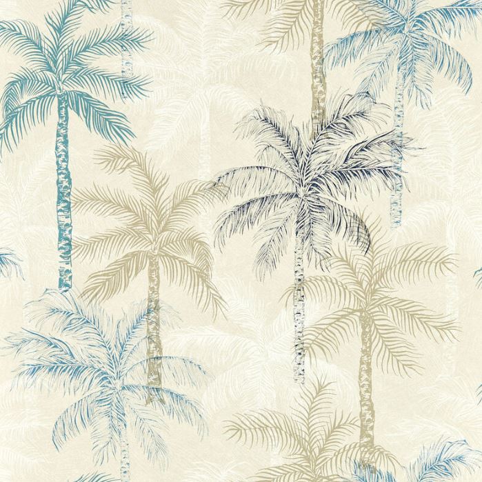 Clarke & Clarke Breegan Jane Palmyra Denim Wallpaper