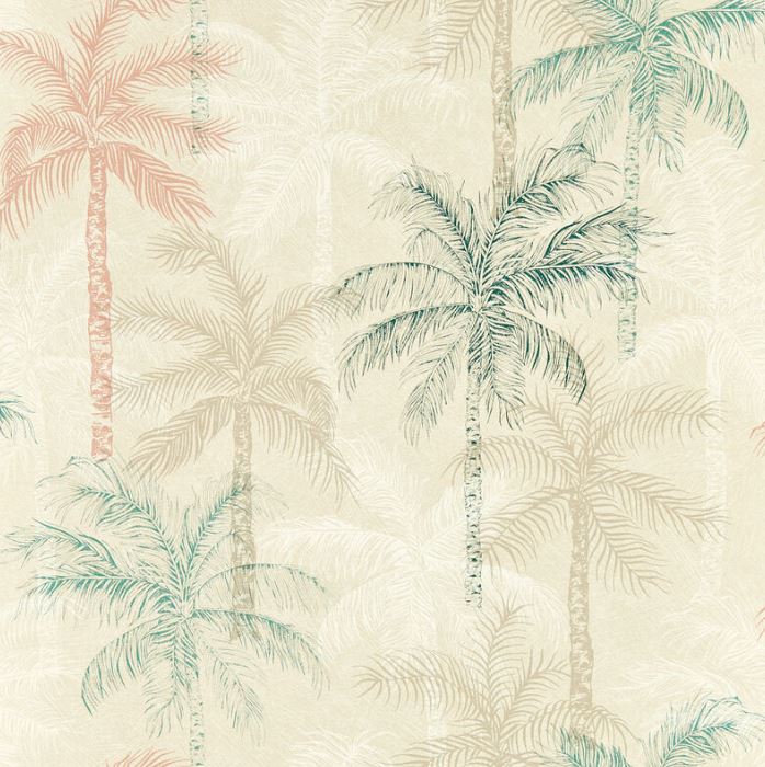 Clarke & Clarke Breegan Jane Palmyra Mineral/Blush Wallpaper