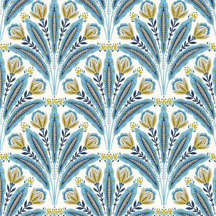 Clarke & Clarke Secret Garden Attingham Denim Wallpaper