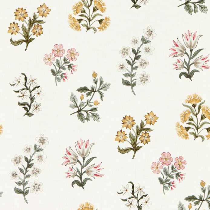 Clarke & Clarke Secret Garden Leiden Blush/Ochre Wallpaper