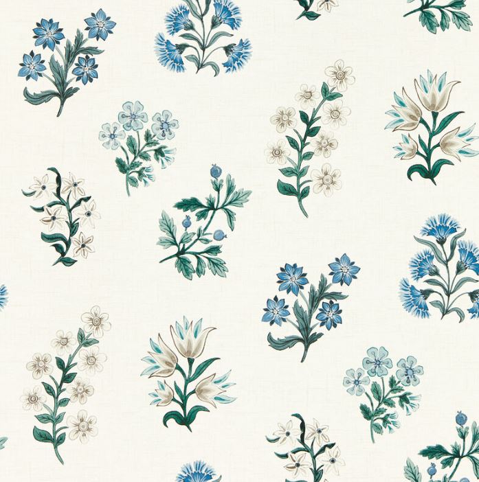 Clarke & Clarke Secret Garden Leiden Denim Wallpaper