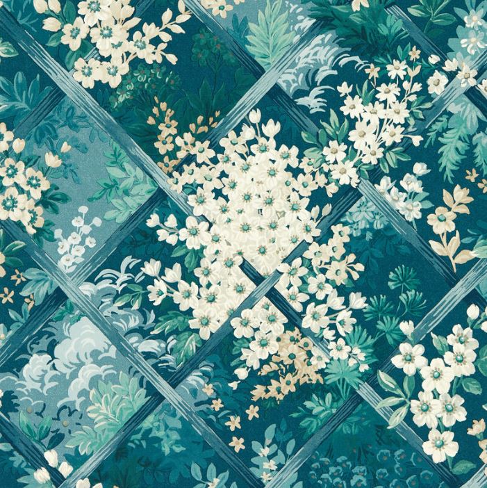 Clarke & Clarke Secret Garden Maymont Midnight Wallpaper