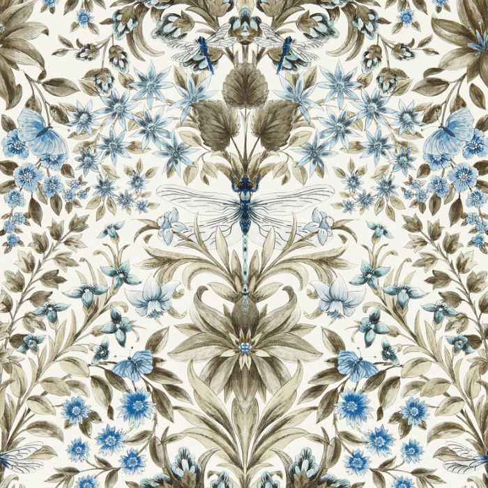 Clarke & Clarke Secret Garden Mirabell Denim Wallpaper