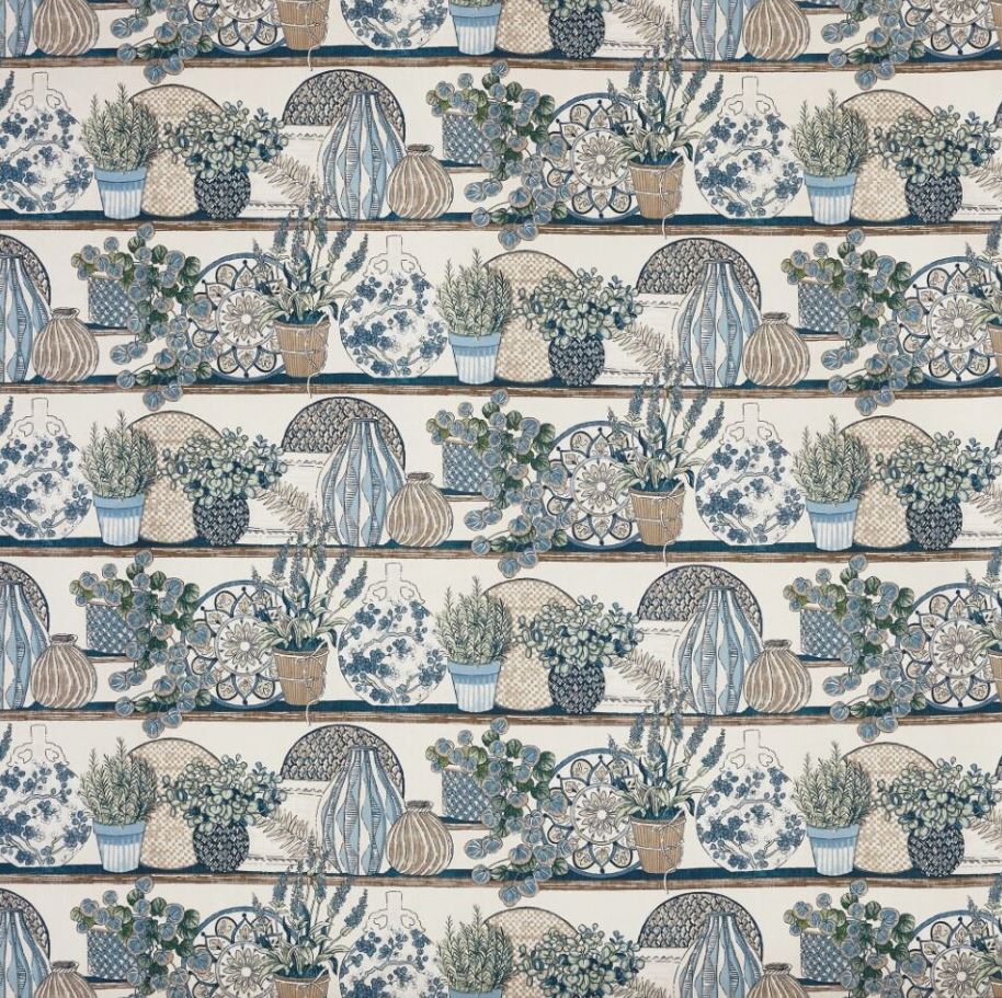 Prestigious Textiles Bloomsbury Clerkenwell Porcelain Fabric
