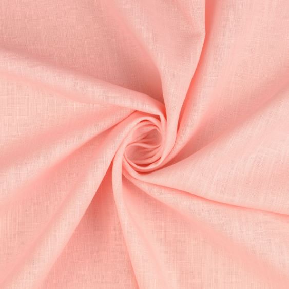 Chatham Glyn Purely Linen Baby Pink Fabric