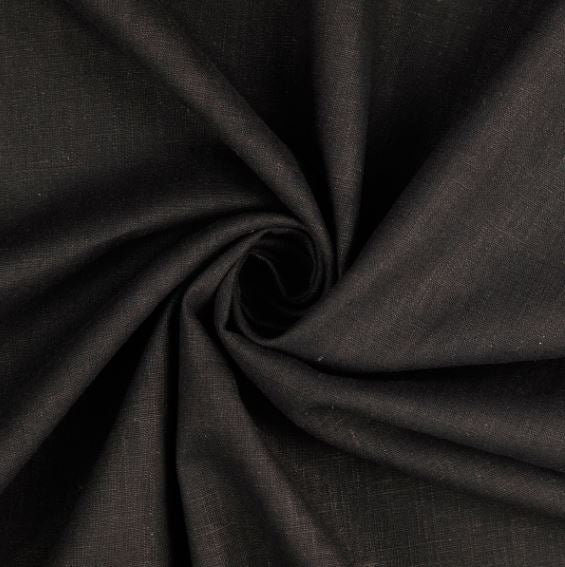 Chatham Glyn Purely Linen Black Fabric