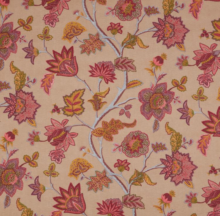 ILIV Orissa Chanderi Cerise Fabric
