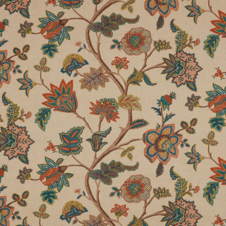 ILIV Orissa Chanderi Papaya Fabric