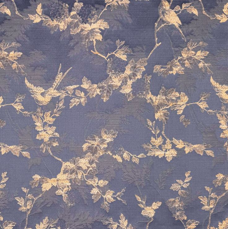 Chatham Glyn Paradise Dahlia Cobalt Fabric