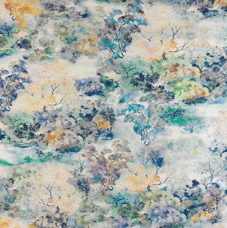 Fibre Naturelle Claude Pervenche Fabric