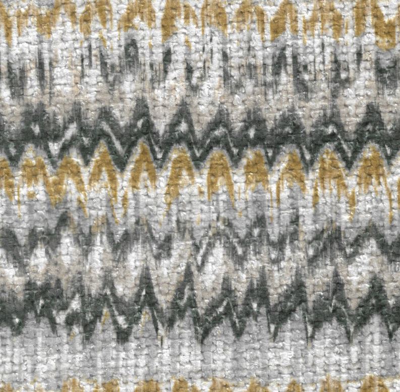 Wemyss Mengikat Iskat Yellow Agate FR Fabric