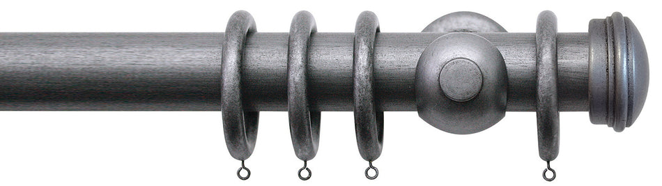 Jones Florentine 48mm Pole, Cup, Pewter, Endcap