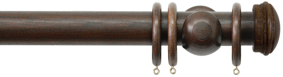Jones Florentine 48mm Pole, Cup, Oak, Endcap
