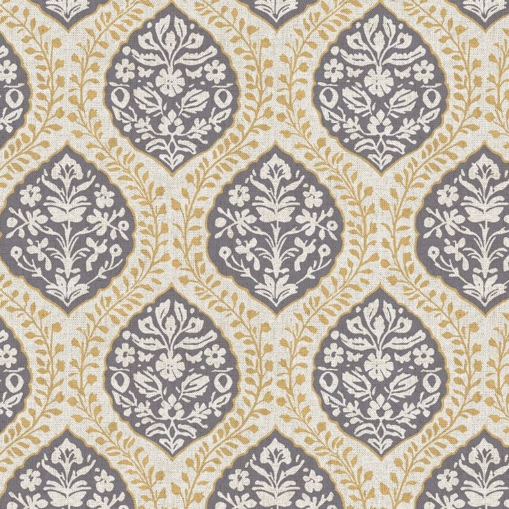 Chatham Glyn Indienne Dehli Dove Grey Fabric