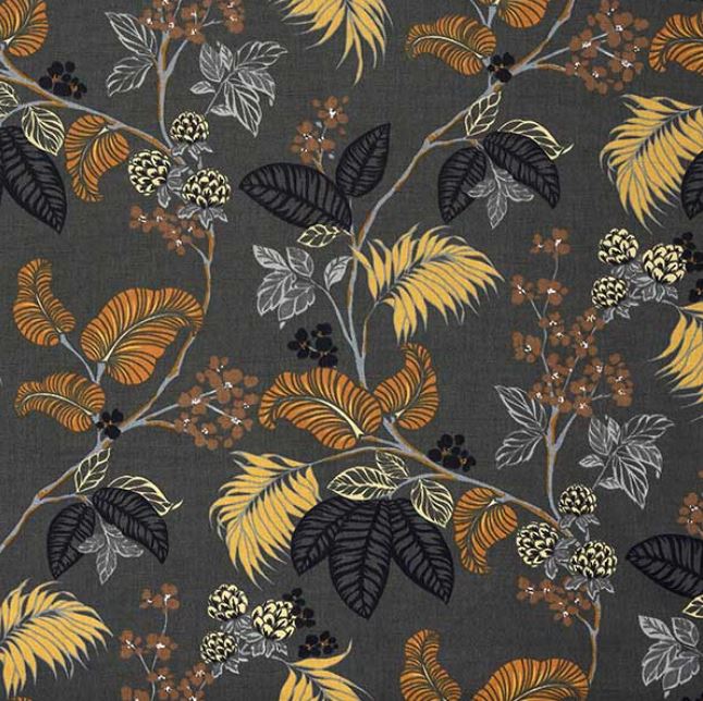 Porter & Stone Majorelle St Lucia Charcoal Fabric