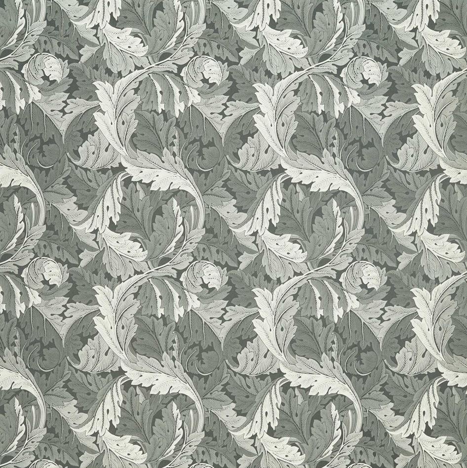 Clarke & Clarke William Morris Weaves Acanthus Jacquard Slate Fabric