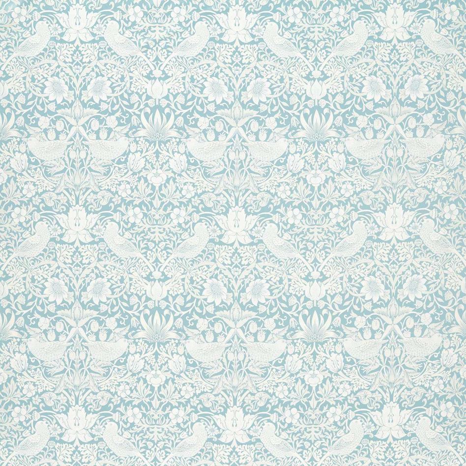 Clarke & Clarke William Morris Weaves Strawberry Thief Jacquard Mineral Fabric