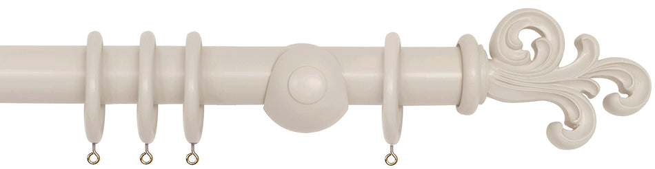 Laura Ashley 40mm Bespoke Handcrafted Wood Curtain Pole Sable Scroll