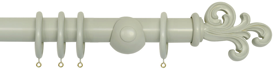 Laura Ashley 40mm Bespoke Handcrafted Wood Curtain Pole Pistachio Scroll
