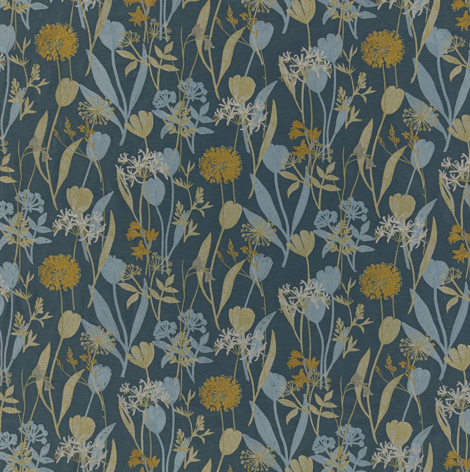 Kai Oshibana Niwa Midnight Fabric