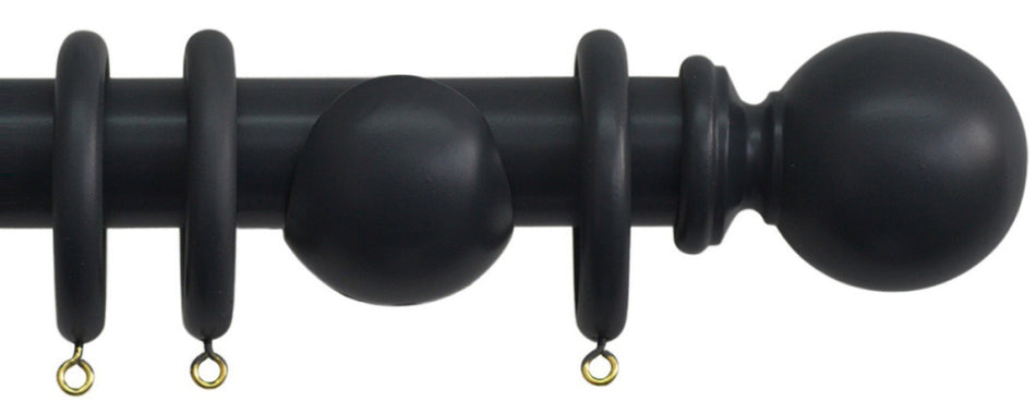 Jones Shore 35mm Wood Pole, Black
