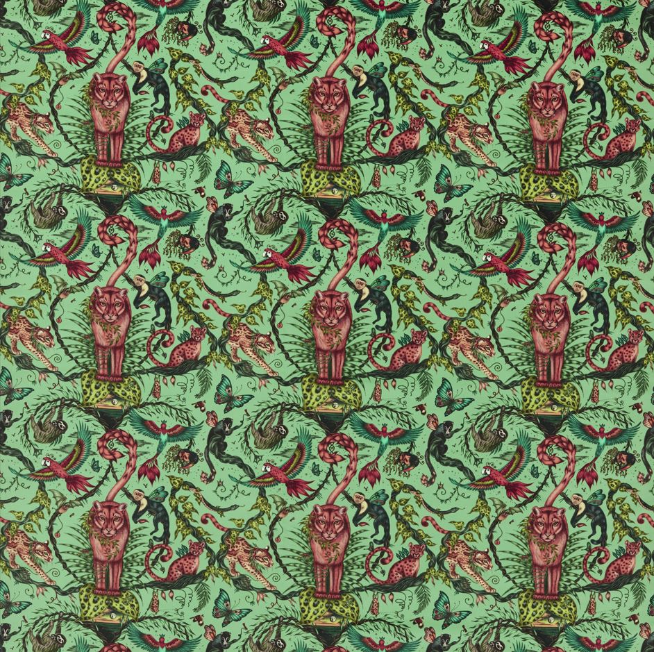 Emma J Shipley Mythica Bosque Dreams Velvet Aquamarine Fabric