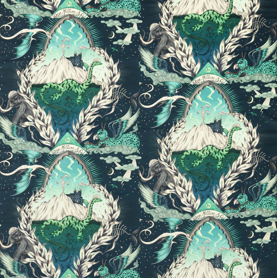 Emma J Shipley Mythica Highlandia Marine Fabric