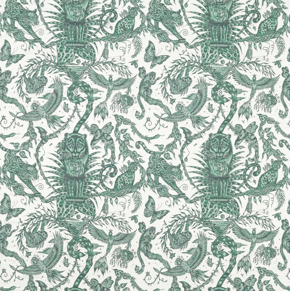 Emma J Shipley Mythica Bosque Dreams Jacquard Seafoam Fabric