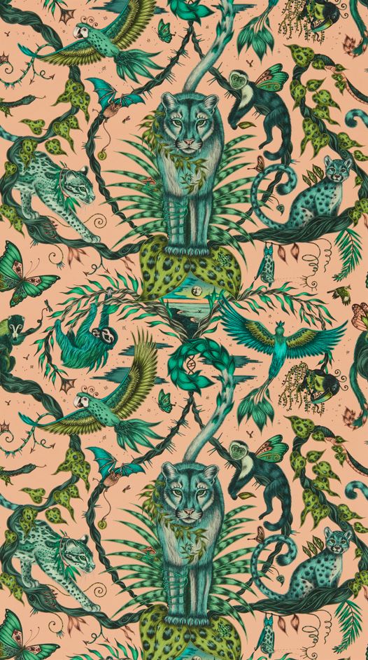 Emma J Shipley Mythica Bosque Dreams Pink Wallpaper