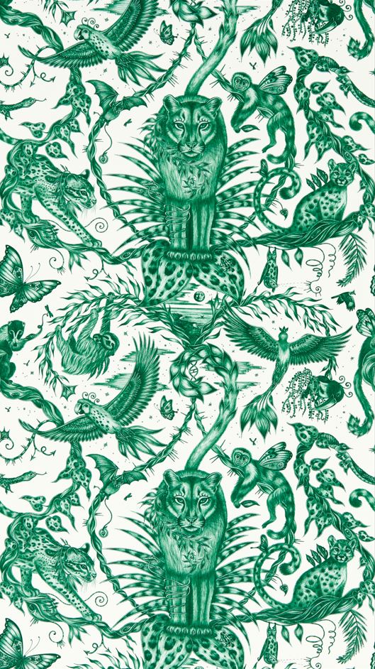 Emma J Shipley Mythica Bosque Dreams Seafoam Wallpaper