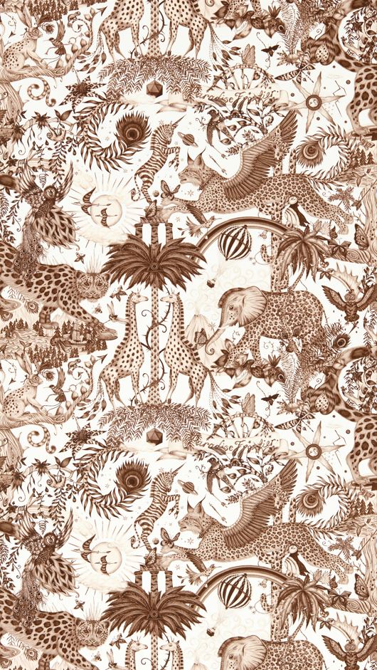Emma J Shipley Mythica Paradise Lost Sepia Wallpaper