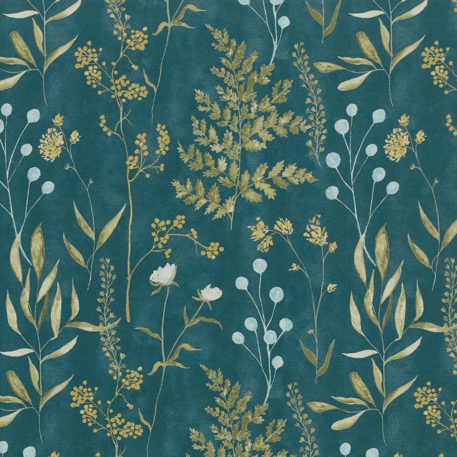 Ashley Wilde Florian Hazel Kingfisher Fabric