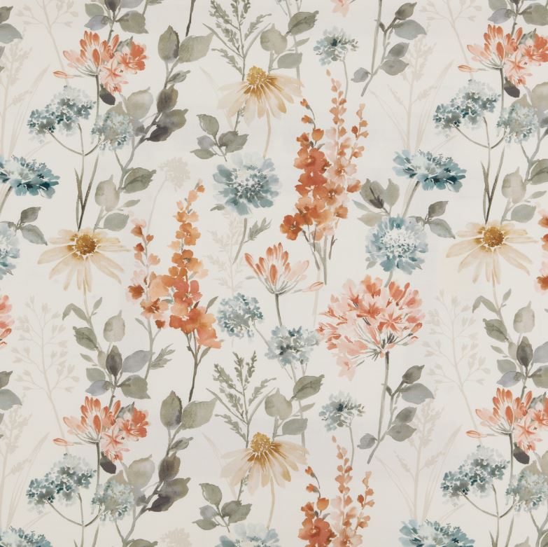 ILIV Rewilding Wild Garden Cotton Coral Fabric
