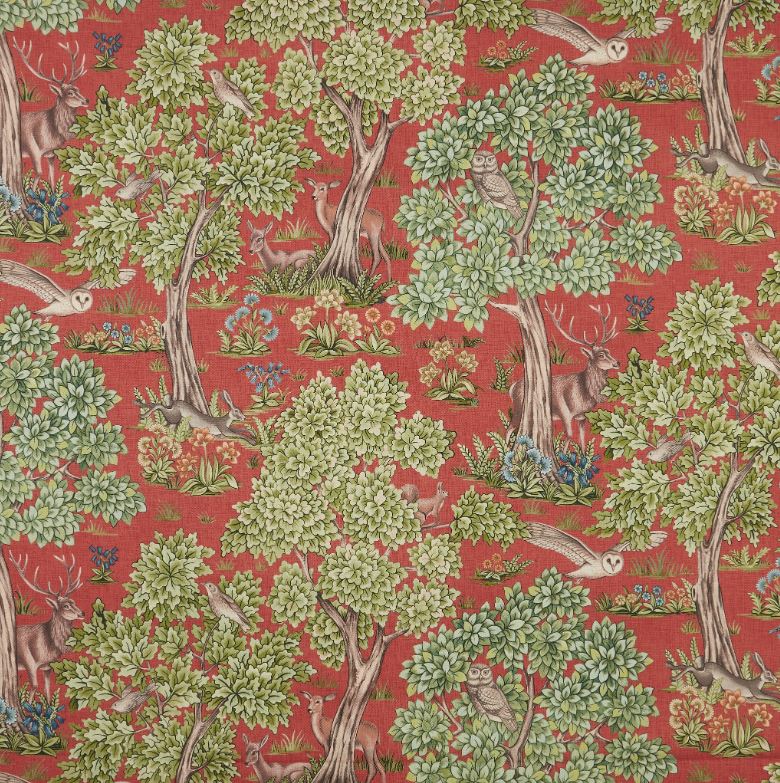 ILIV Verini Woodland Retreat Print Lava Fabric