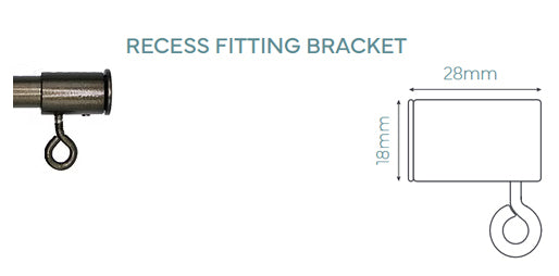Cameron Fuller 12mm Metal Cafe Rod Recess Brackets