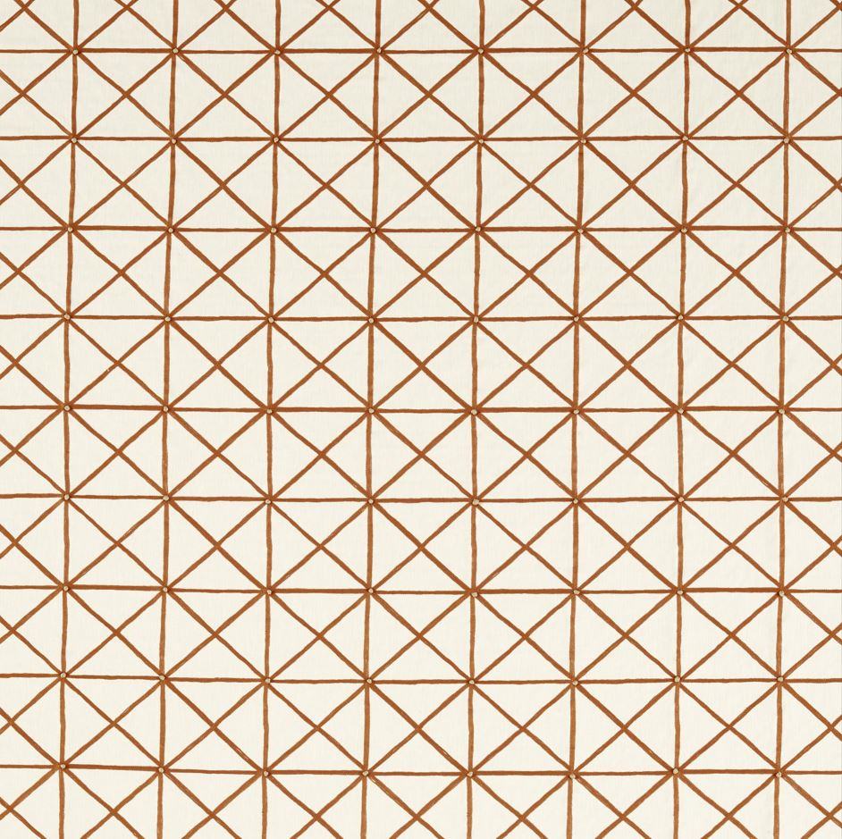 Harlequin Kasuri Kado Frost/Paprika Fabric