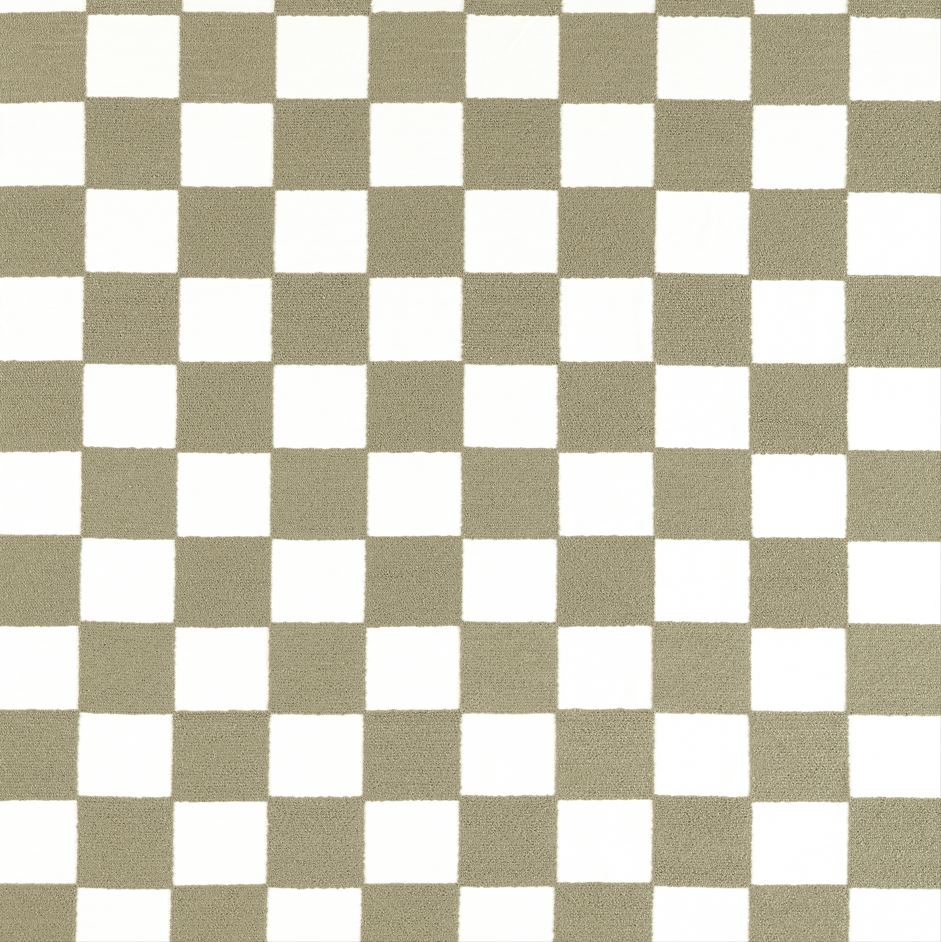 Harlequin x Henry Holland Blenets Check Limestone Fabric