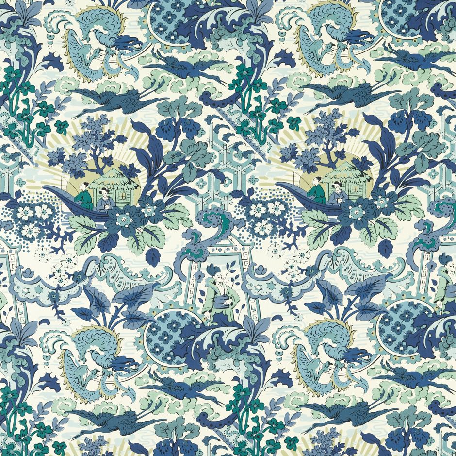Harlequin Indoor Outdoor Prints Shenlong Celestial/Ink Fabric