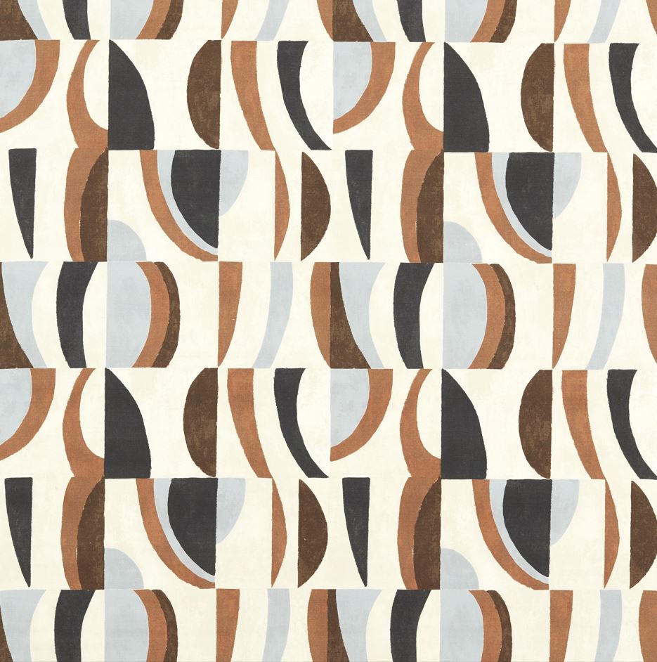 Harlequin Reflect Torillo Cornflower/Walnut/Onyx Fabric