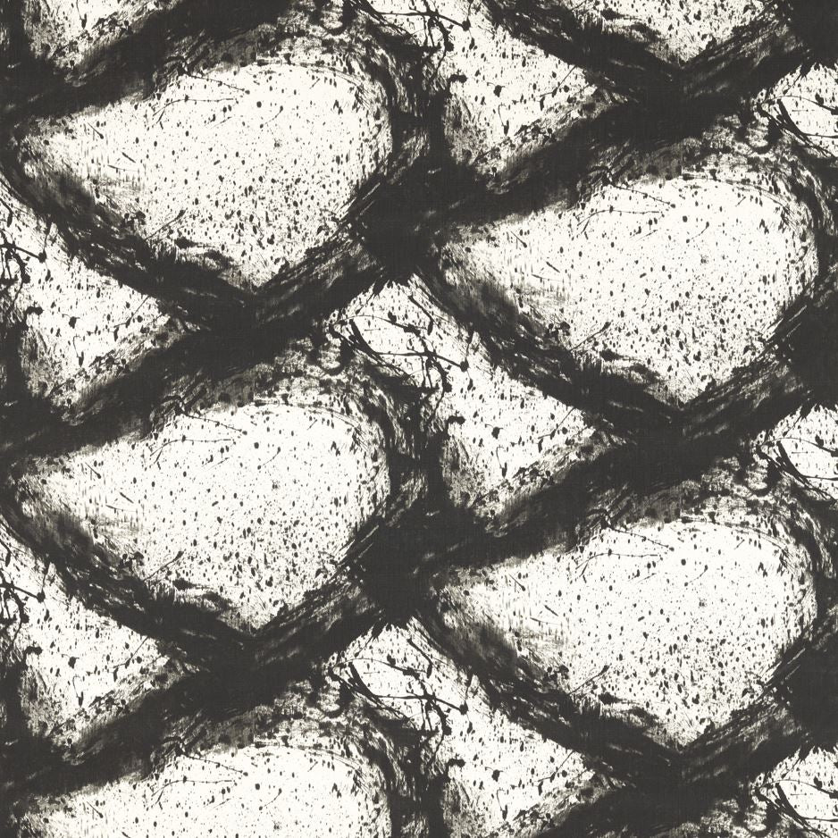 Harlequin Reflect Enigmatic Print Black Earth Fabric